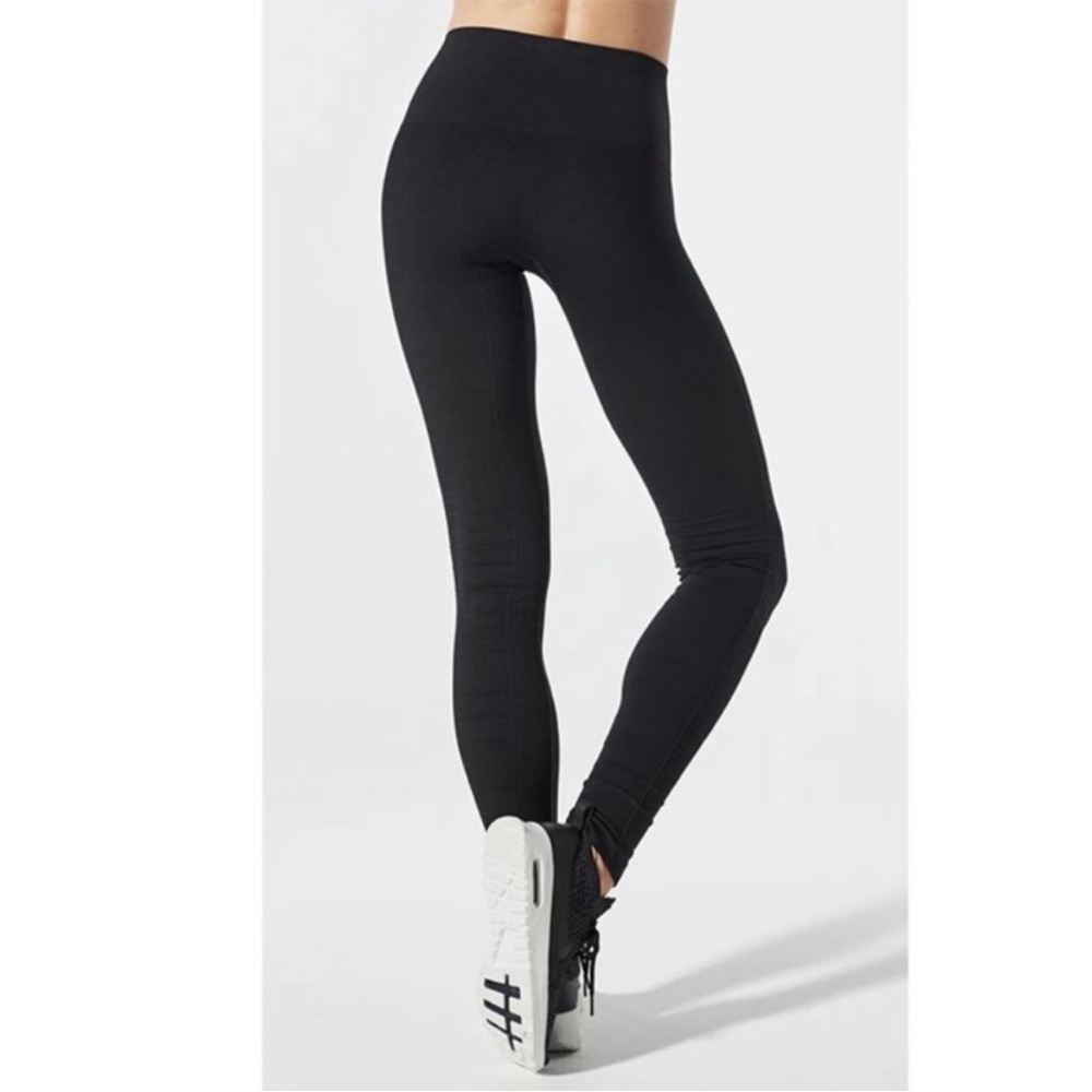 Blanqi Sport Support Hipster Cuffed Leggings in Black SZ M - Picture 2 of 7